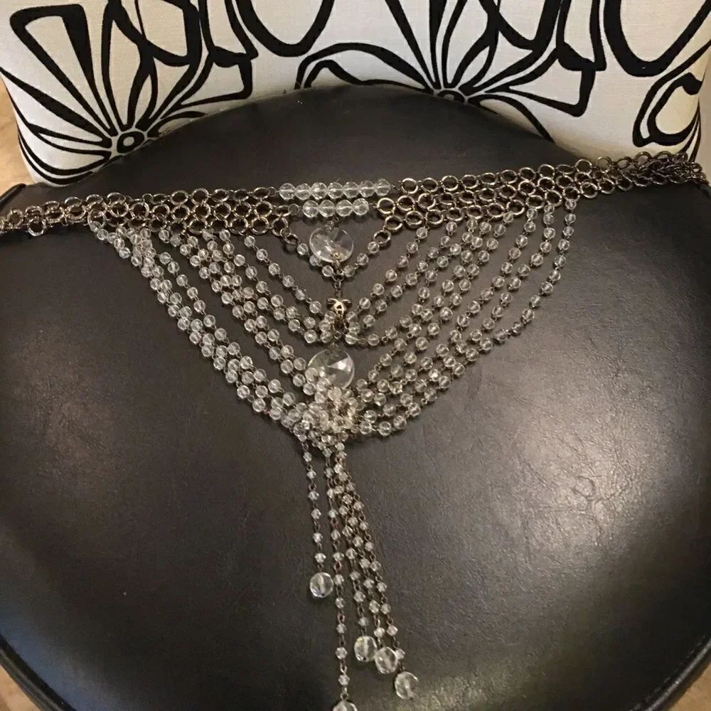 🎃- CHANDELIER BELT w Rhinestone Trim!